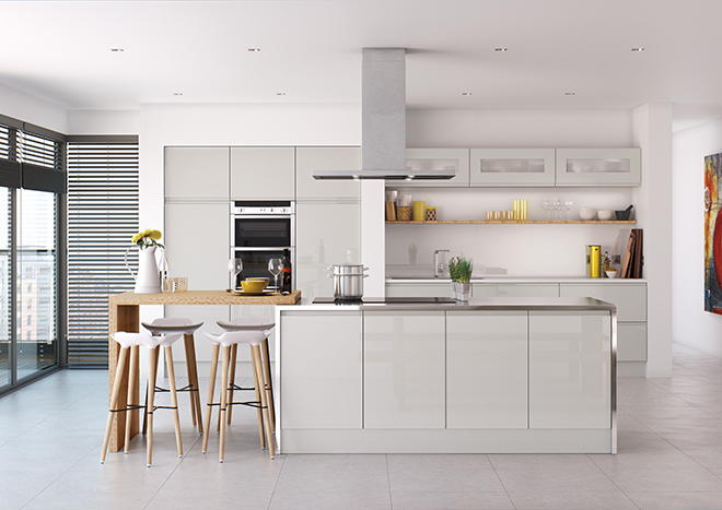 High Gloss Grey Kitchen Doors from £3.99