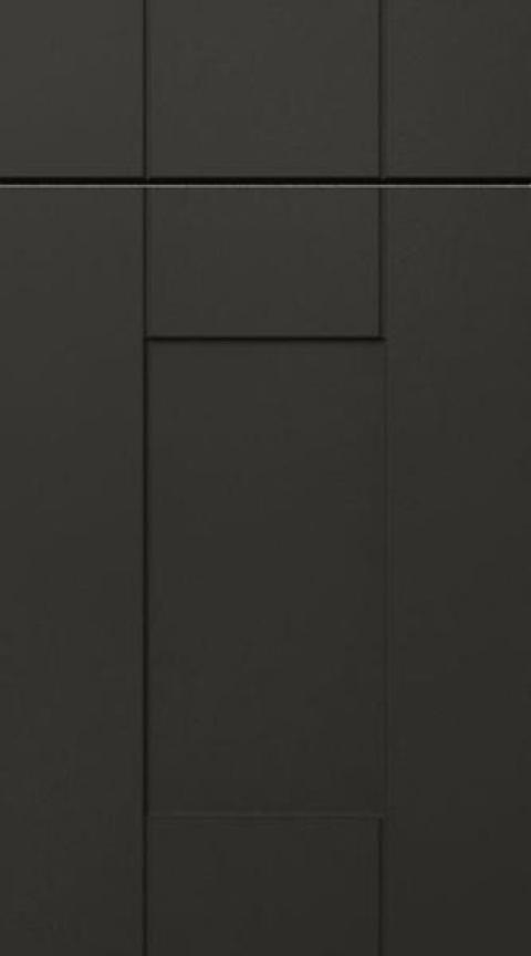 Wide Frame Grooved Shaker Matt Graphite Kitchen Doors