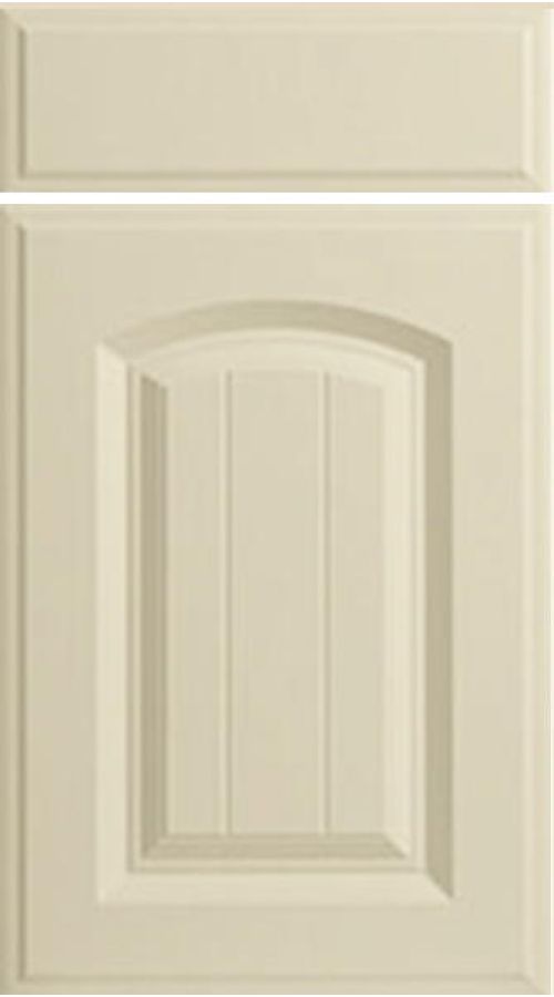 Grooved Arch Ivory Kitchen Doors