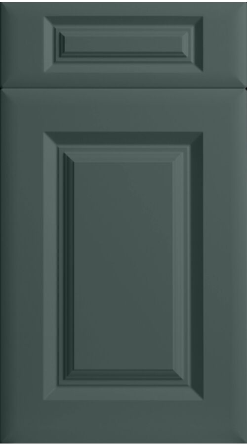 Square Frame Matt Kombu Green Kitchen Doors