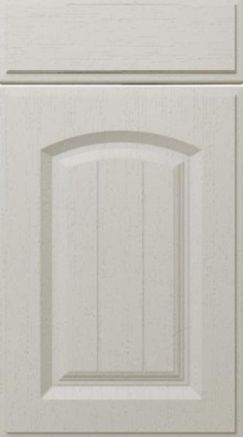 Grooved Arch Oakgrain Grey Kitchen Doors