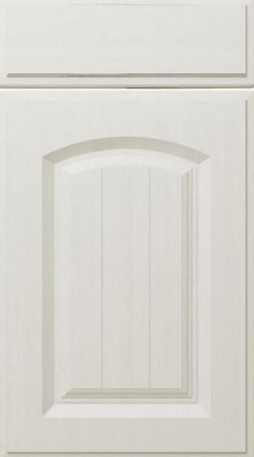 Grooved Arch Opengrain White Kitchen Doors