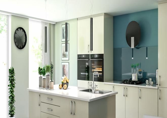 Trends Lewes High Gloss Ivory Kitchen Door