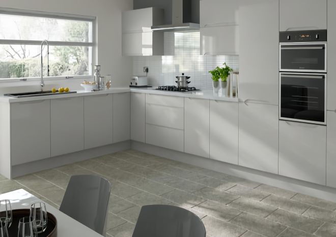 Trends Petworth High Gloss Light Grey Kitchen Door