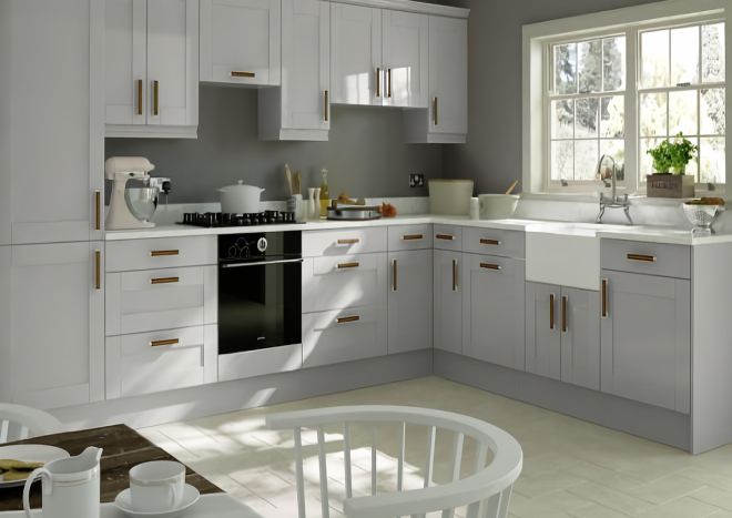 Trends High Gloss Light Grey Kitchen Door