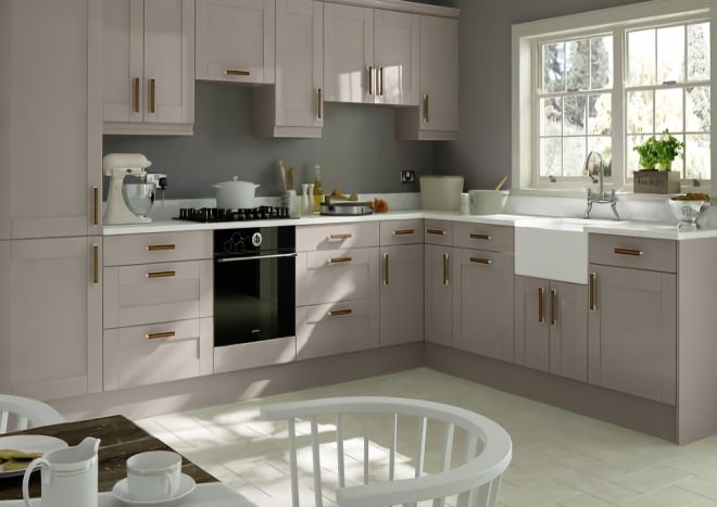 Trends High Gloss Stone Grey Kitchen Door