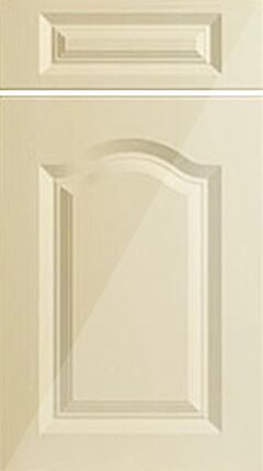 Cathedral Arch High Gloss Cream Kitchen Doors