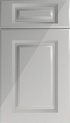 Buxted High Gloss Light Grey Kitchen Doors