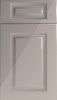 Buxted High Gloss Stone Grey Kitchen Doors