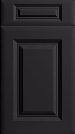 Square Frame Matt Black Kitchen Doors