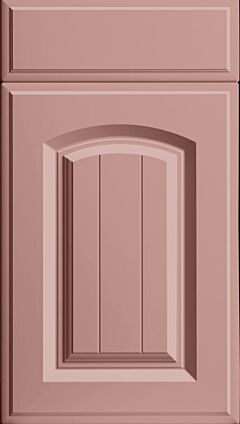 Grooved Arch Matt Dusky Pink Kitchen Doors