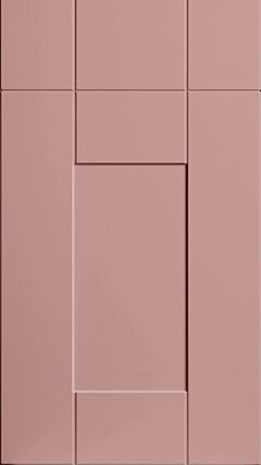 Wide Frame Grooved Shaker Matt Dusky Pink Kitchen Doors