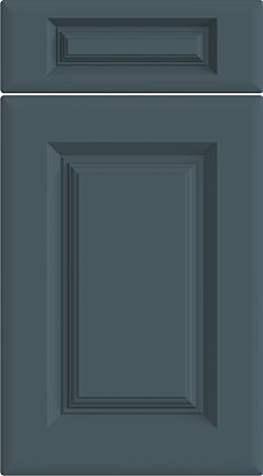Square Frame Matt Colonial Blue Kitchen Doors