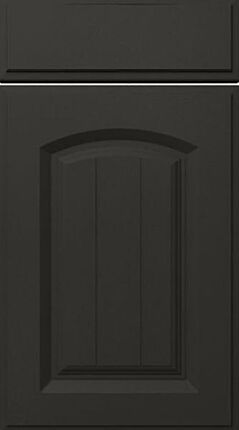 Grooved Arch Super Matt Graphite Kitchen Doors