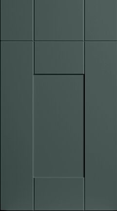 Wide Frame Grooved Shaker Matt Kombu Green Kitchen Doors