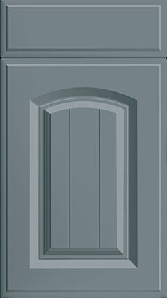 Grooved Arch Super Matt Mood Grey Kitchen Doors