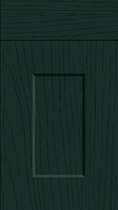 Wide Frame Shaker Woodgrain Matt Fir Green Kitchen Doors
