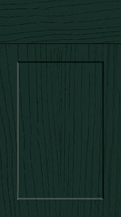 Narrow Frame Shaker Woodgrain Matt Fir Green Kitchen Doors