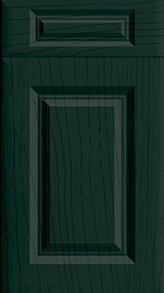 Square Frame Woodgrain Matt Fir Green Kitchen Doors