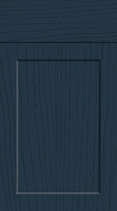 Narrow Frame Shaker Woodgrain Matt Indigo Blue Kitchen Doors