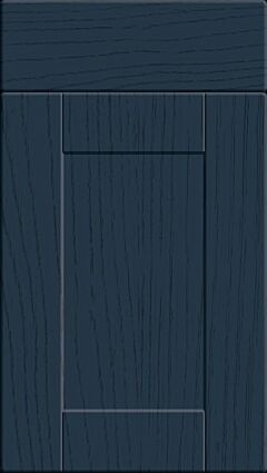Shaker Woodgrain Matt Indigo Blue Kitchen Doors