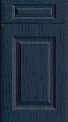 Square Frame Woodgrain Matt Indigo Blue Kitchen Doors