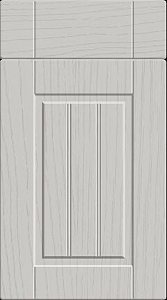 Tongue & Groove Woodgrain Matt Light Grey Kitchen Doors