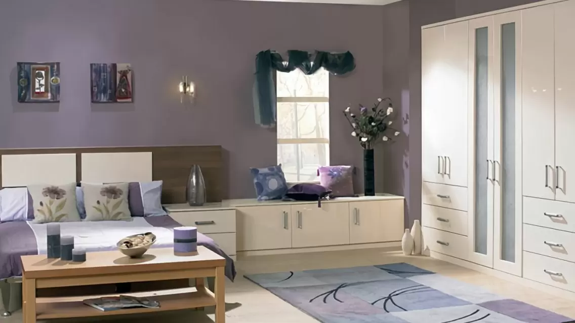 White bedroom and wardrobe doors