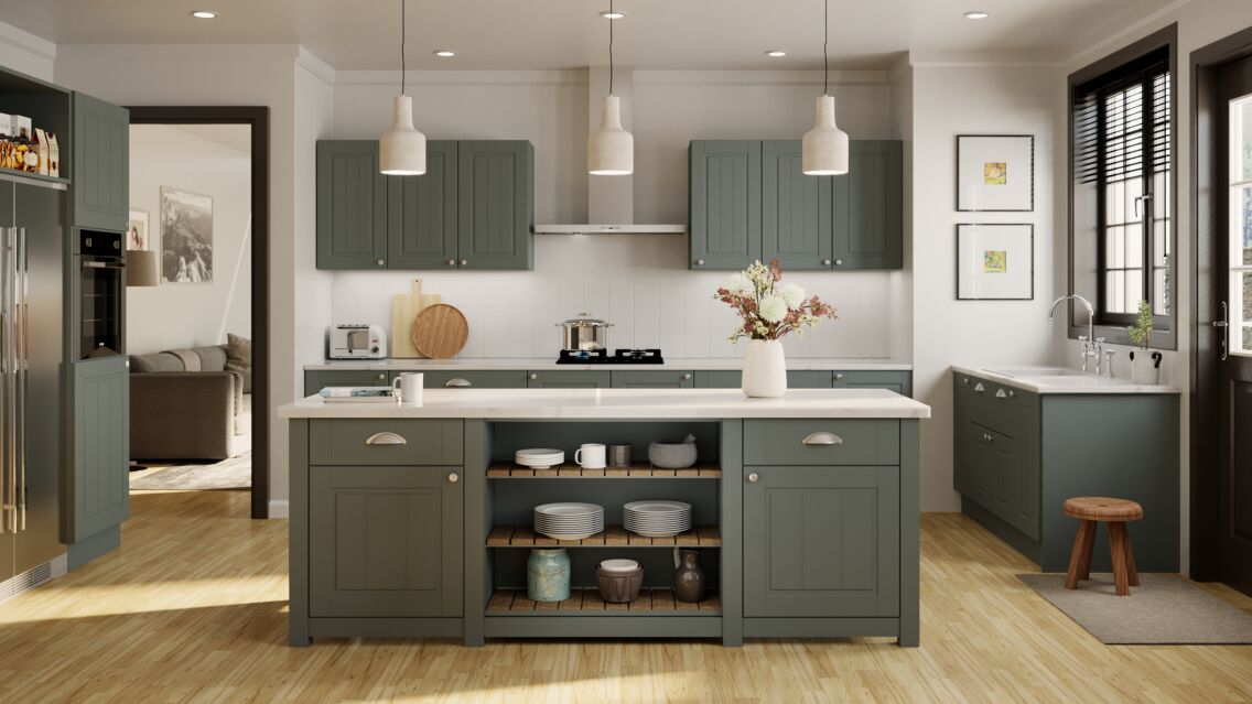 Green is an up and coming kitchen colour